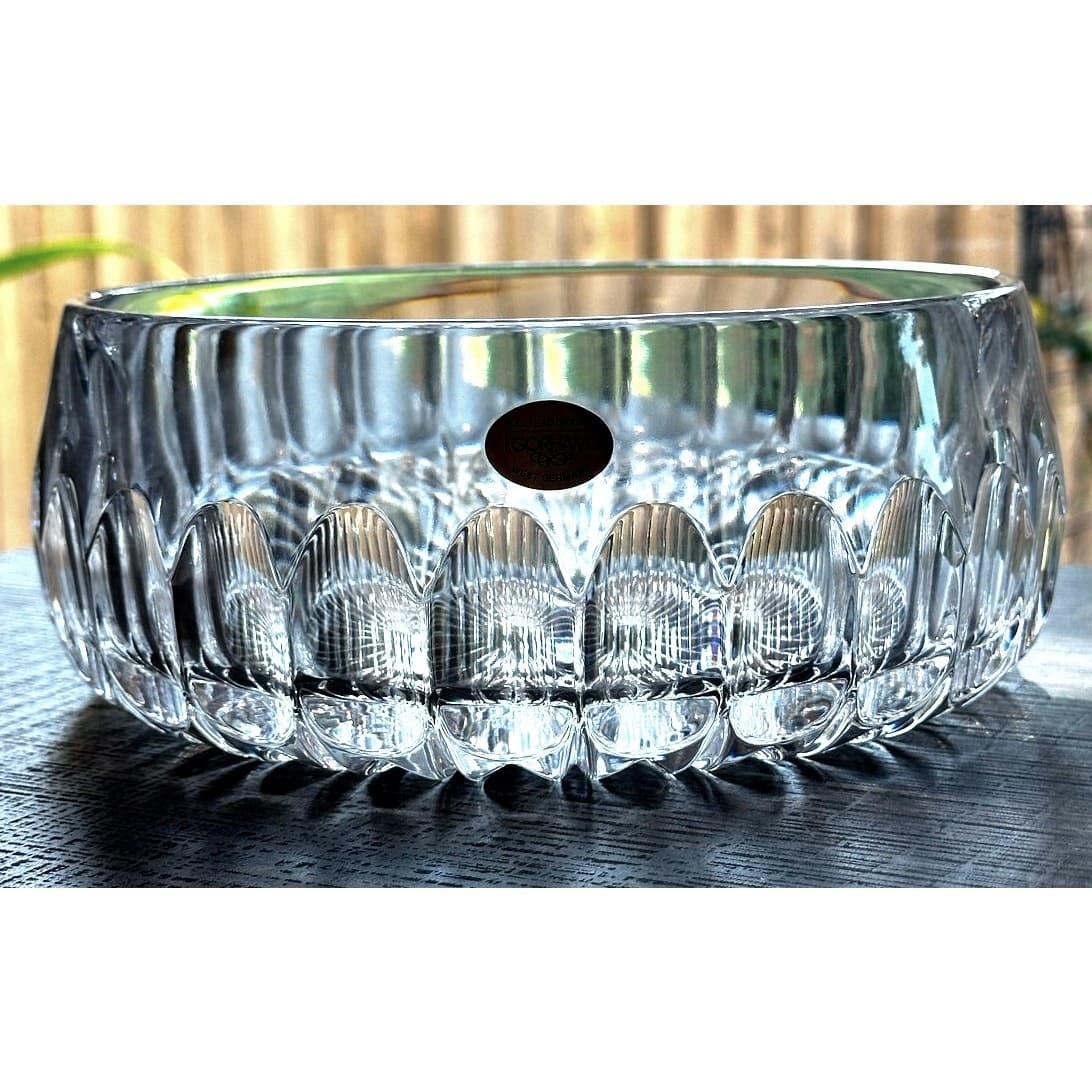 Gorham Althea Collection West Germany Full Lead Crystal 8" Bowl New in Box - Thumbnail 2