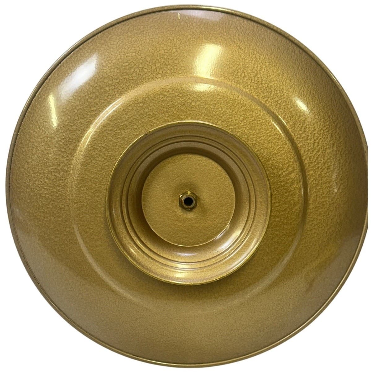 Three Tier Brass Colored Aluminum MCM Decorative Dessert Cake Appetizer Stand - Thumbnail 7
