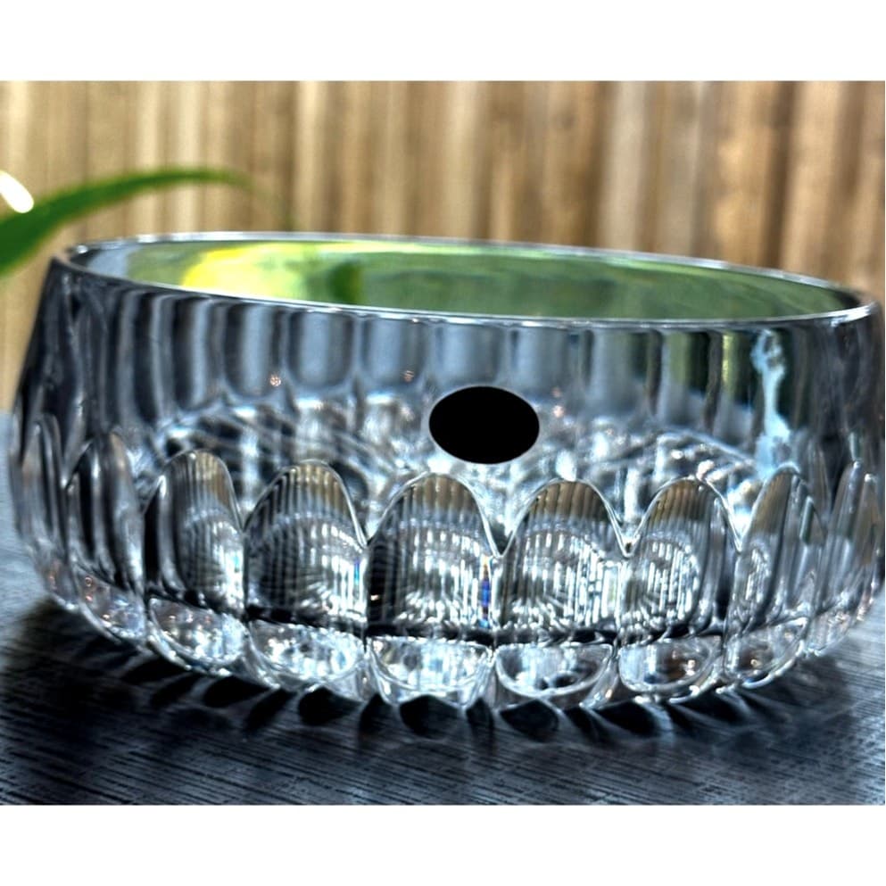 Gorham Althea Collection West Germany Full Lead Crystal 8" Bowl New in Box - Thumbnail 3