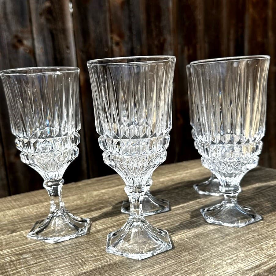 Home Essentials Italy 2007-2013 Trevi 7.5" Cut Crystal Water Goblets-Set(s) of 5 - Thumbnail 11