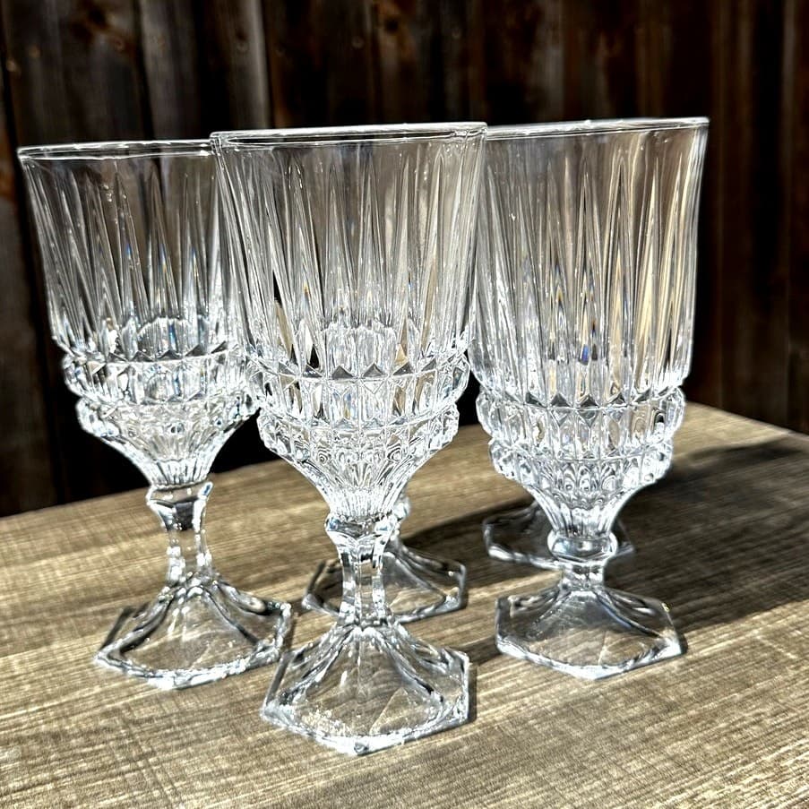 Home Essentials Italy 2007-2013 Trevi 7.5" Cut Crystal Water Goblets-Set(s) of 5 - Thumbnail 10