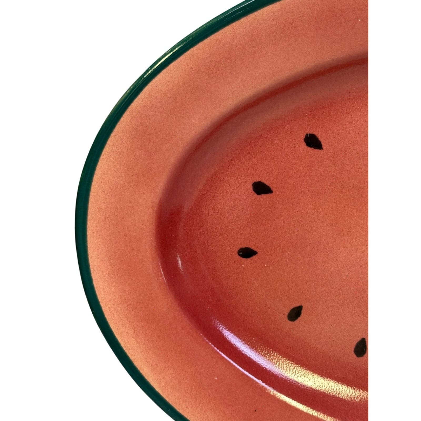Whimsical Unique Watermelon Design 15 x 10 Large Oval Serving Platter - Thumbnail 2