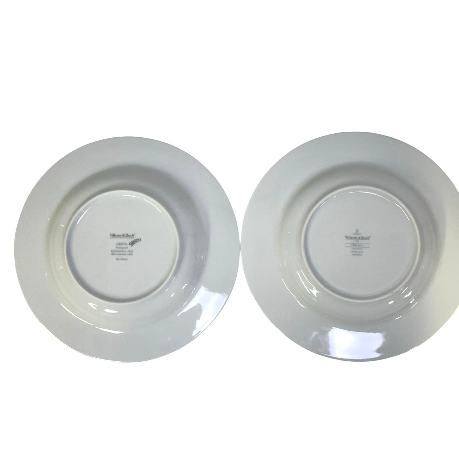 Villeroy & Boch Switch 3 1996-2020 Retired Castell 9" Rim Soup Bowls-Set of 2 - Thumbnail 4