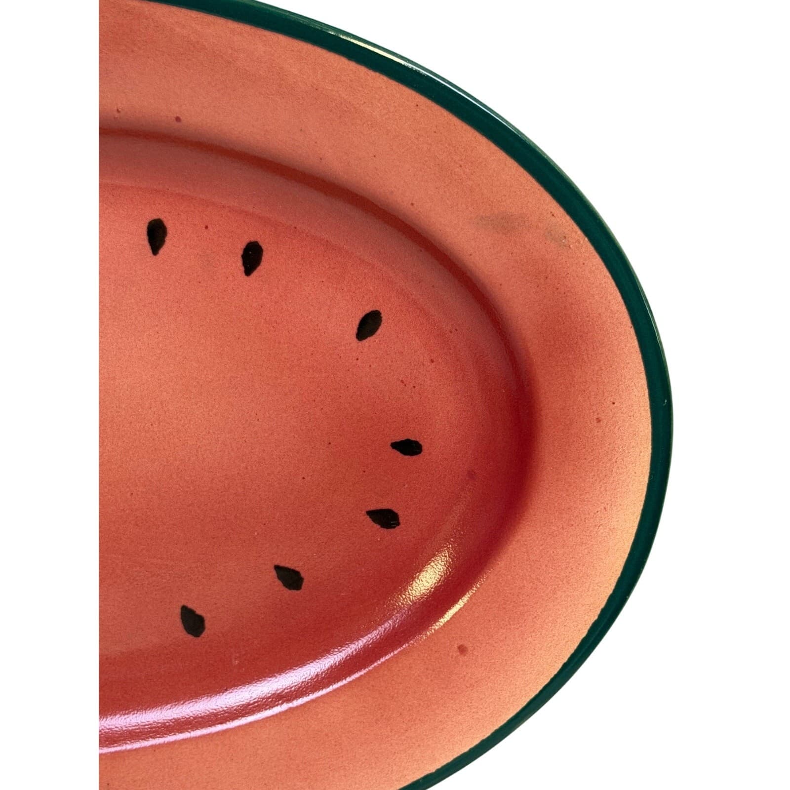 Whimsical Unique Watermelon Design 15 x 10 Large Oval Serving Platter - Thumbnail 4