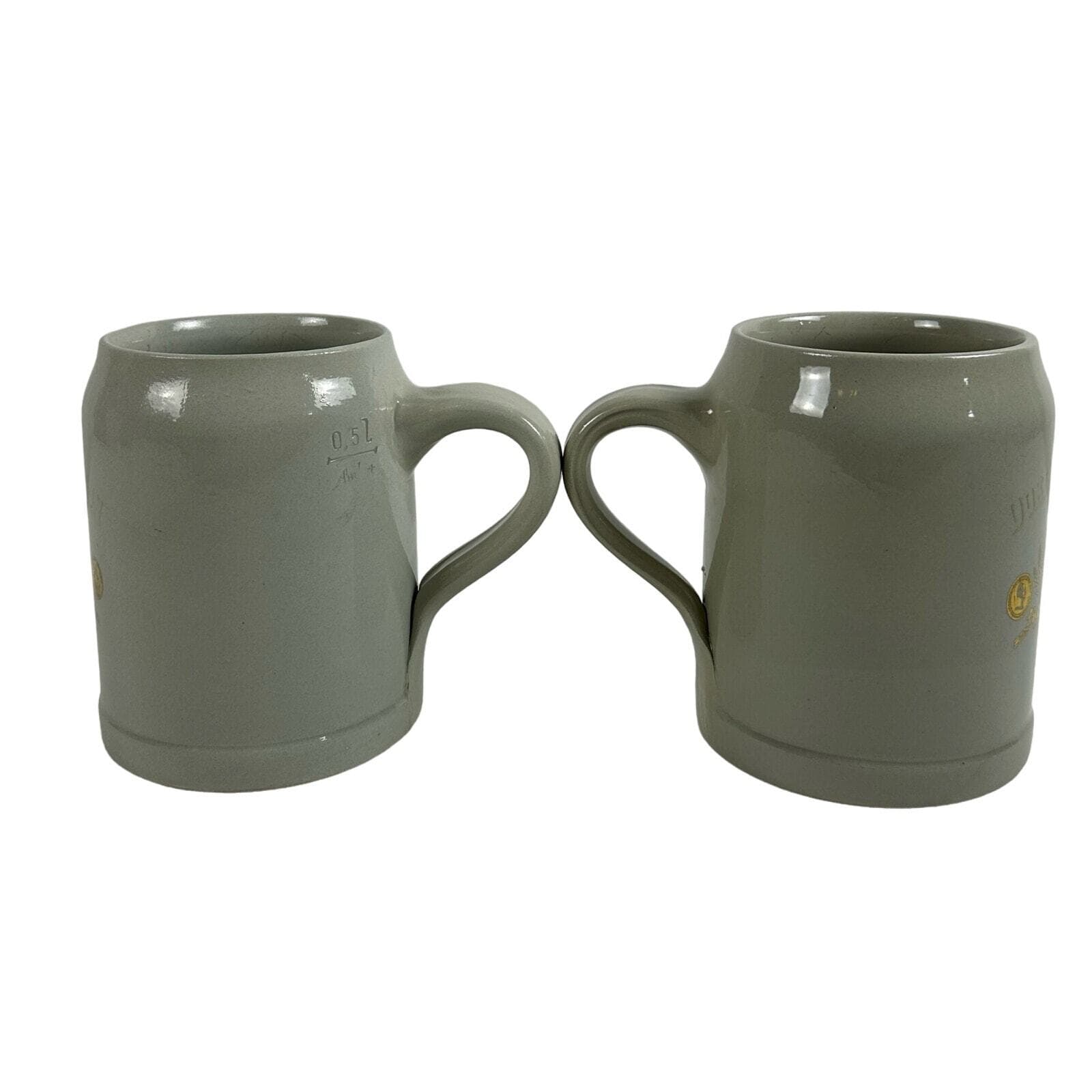 Dortmunder Union Pottery Gold design 0.5L Ambert BIER Steins Set of 2 VG - Thumbnail 8