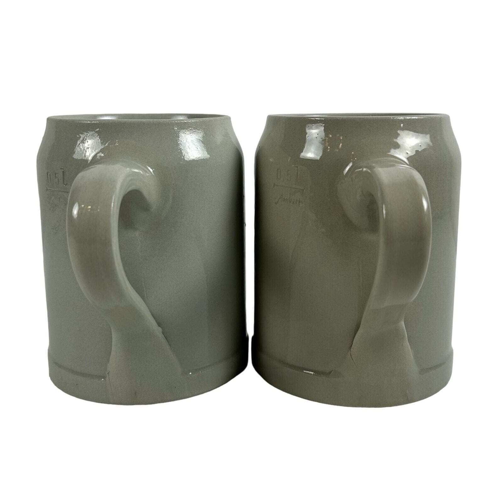 Dortmunder Union Pottery Gold design 0.5L Ambert BIER Steins Set of 2 VG - Thumbnail 5
