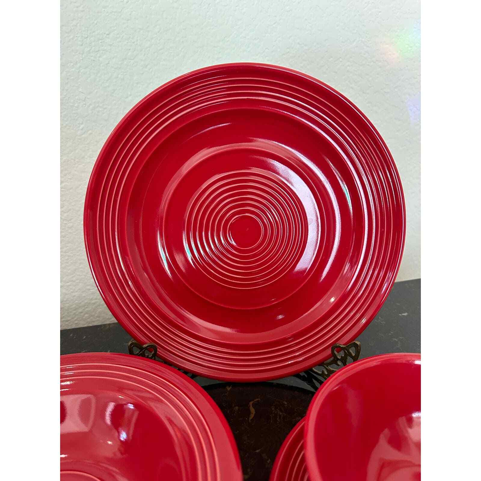 Tuxton Home Concentric Dinnerware Cayenne Red-4 Piece Place Setting - Thumbnail 2