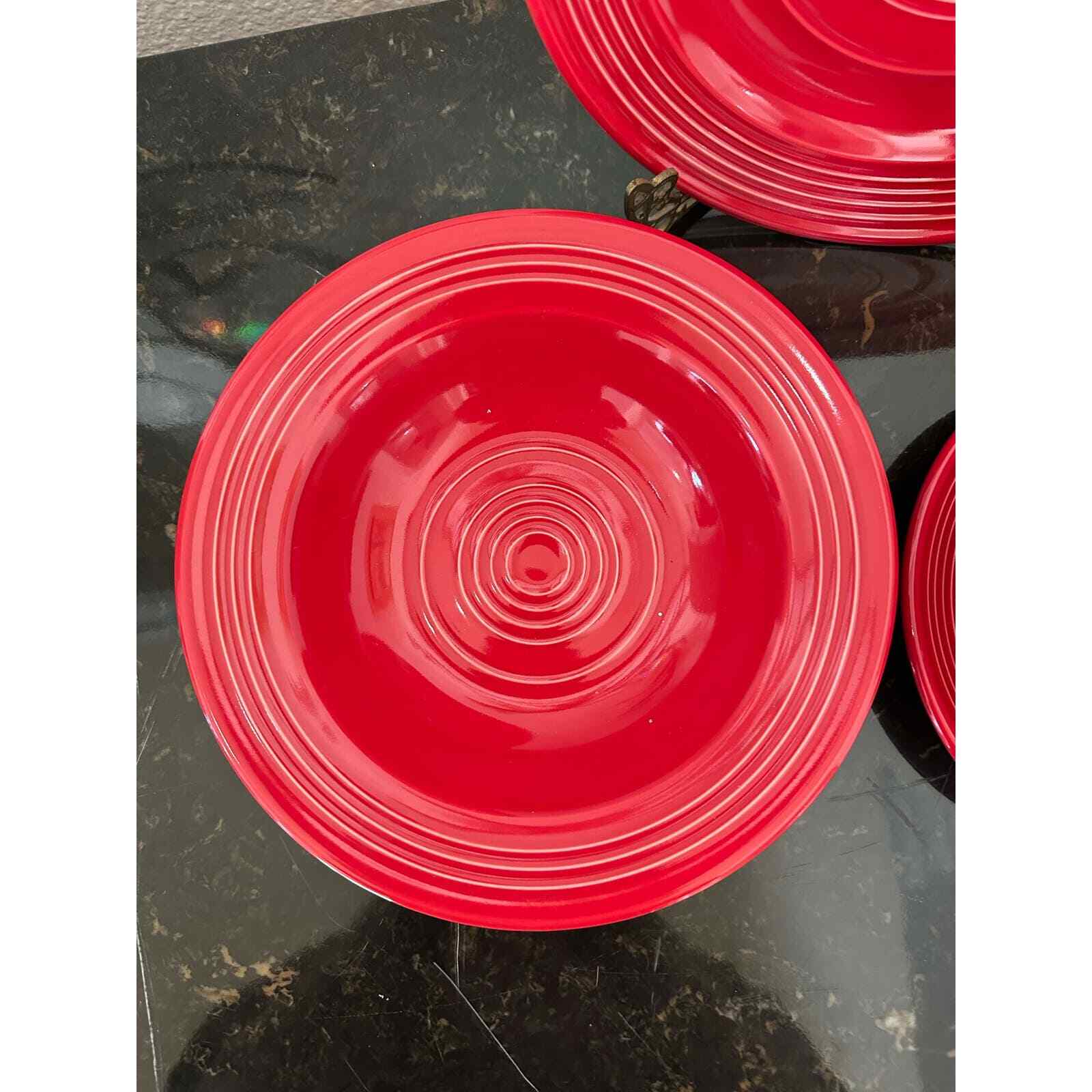 Tuxton Home Concentric Dinnerware Cayenne Red-4 Piece Place Setting - Thumbnail 3