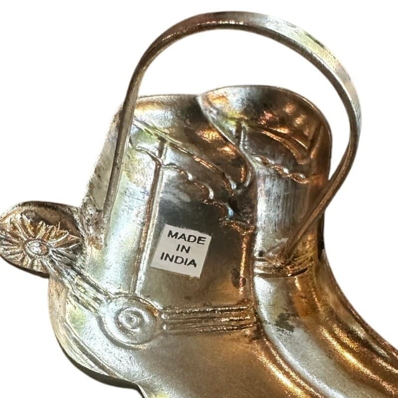 Yee Haw! Silver Cowboy Boot Metal Napkin Holder Rings Set of 10-New - Thumbnail 11