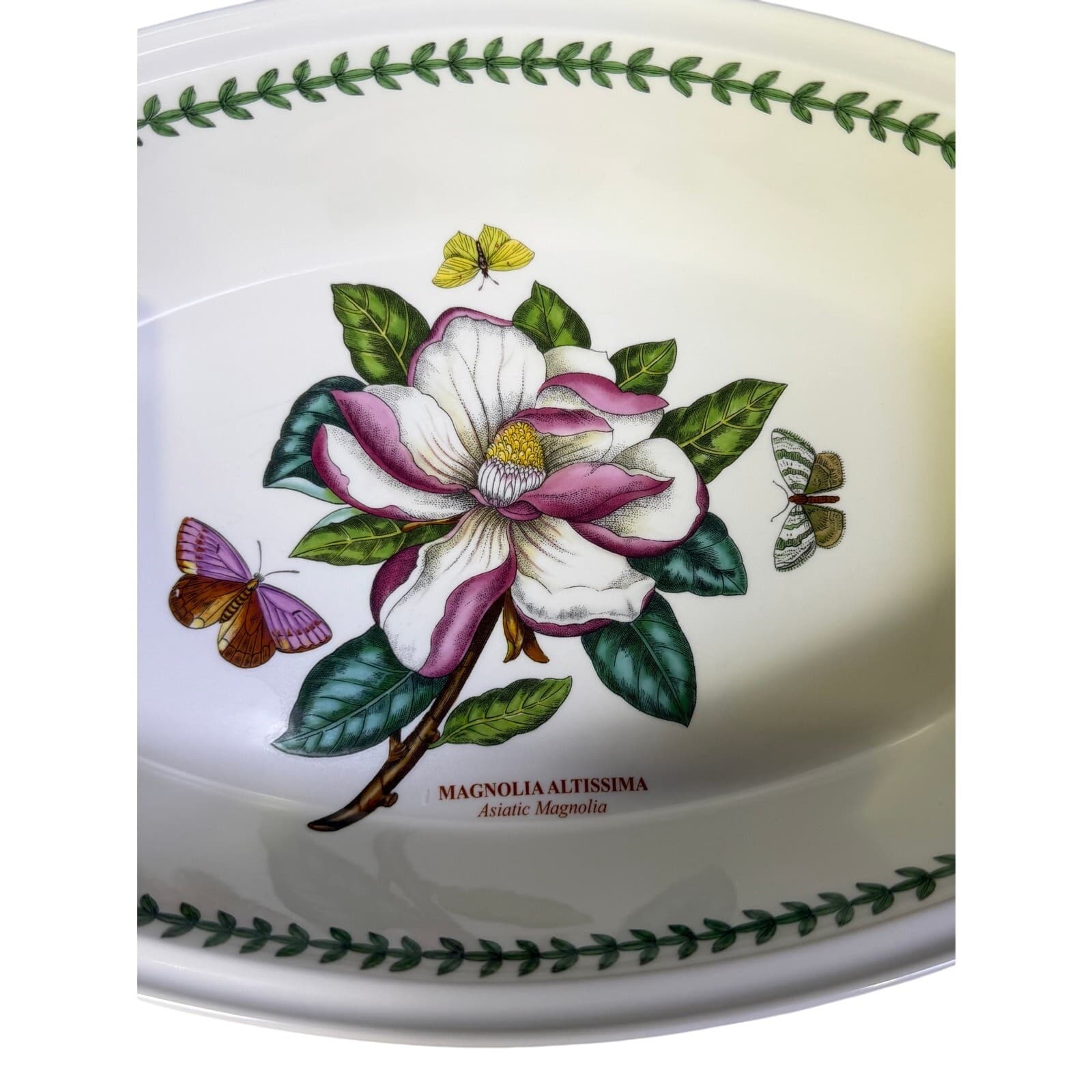 Portmeirion Fire and Ice Botanic Garden Magnolia Altissima 13.5" Handled Baker - Thumbnail 7