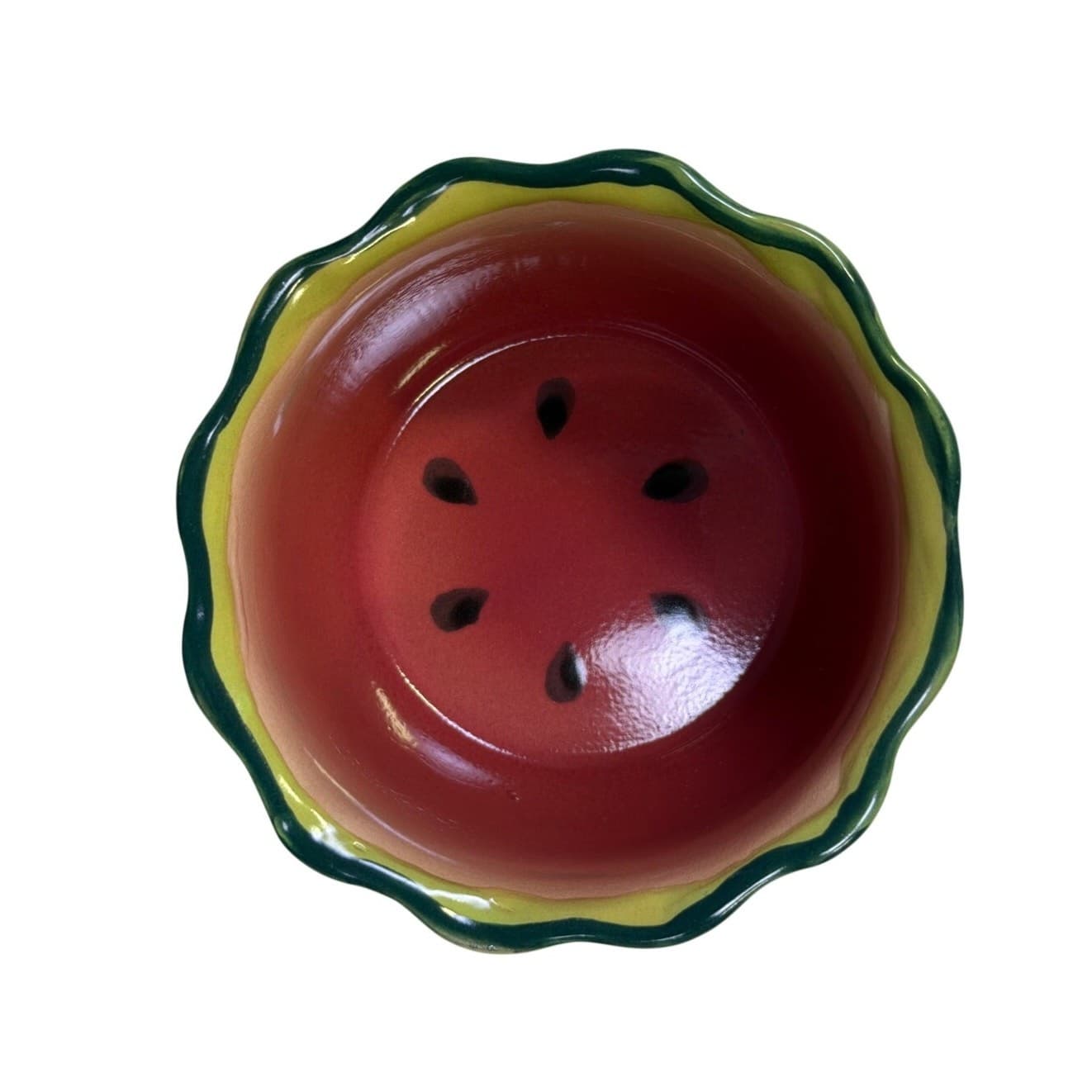 Watermelon Design Unique Whimsical Chip & Dip/Vegetable & Dip Round Serving Tray - Thumbnail 4