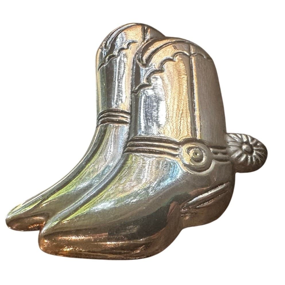 Yee Haw! Silver Cowboy Boot Metal Napkin Holder Rings Set of 10-New - Thumbnail 5