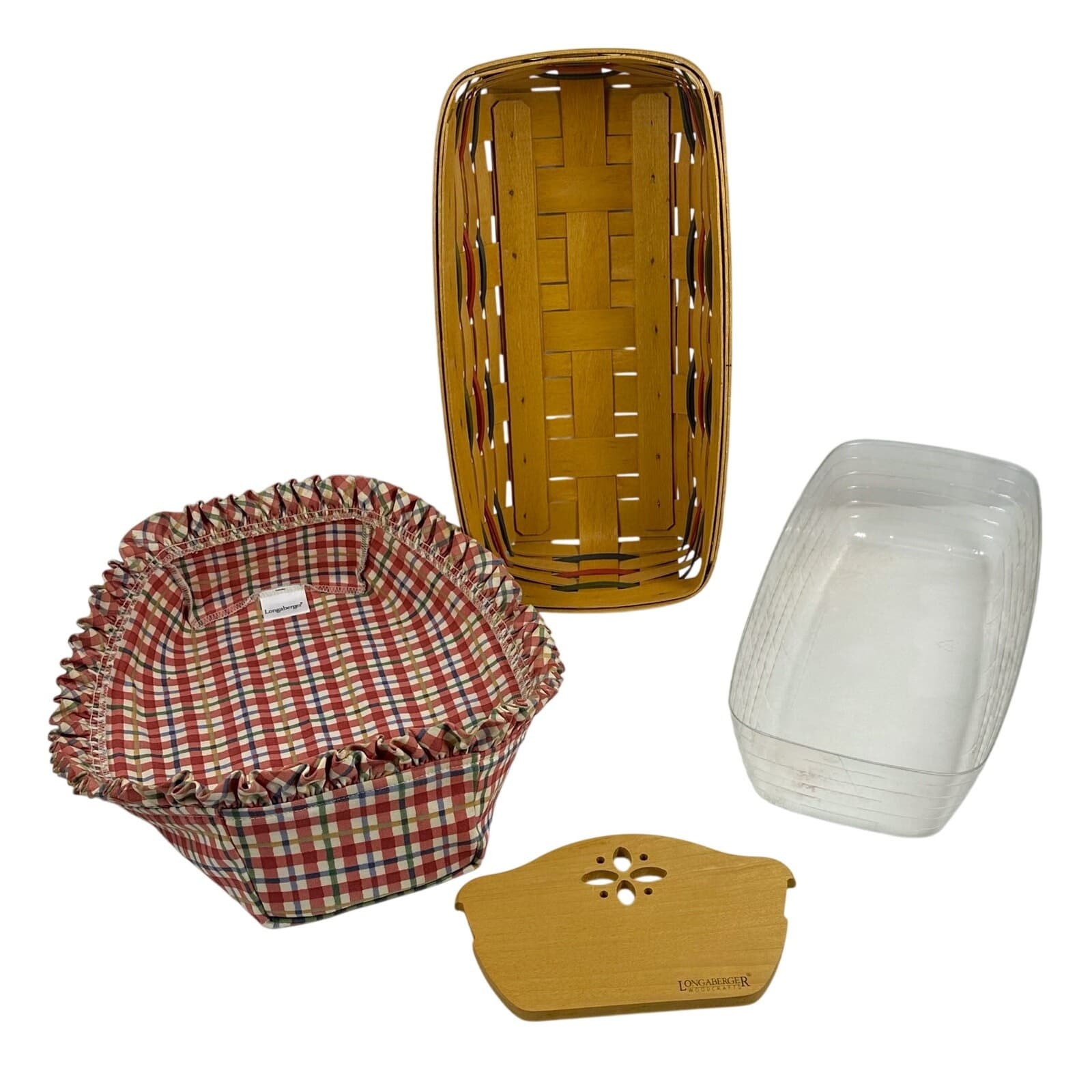 Longaberger 1998 Cracker Basket Signed Handwoven USA Basket Farmhouse Decor - Thumbnail 8