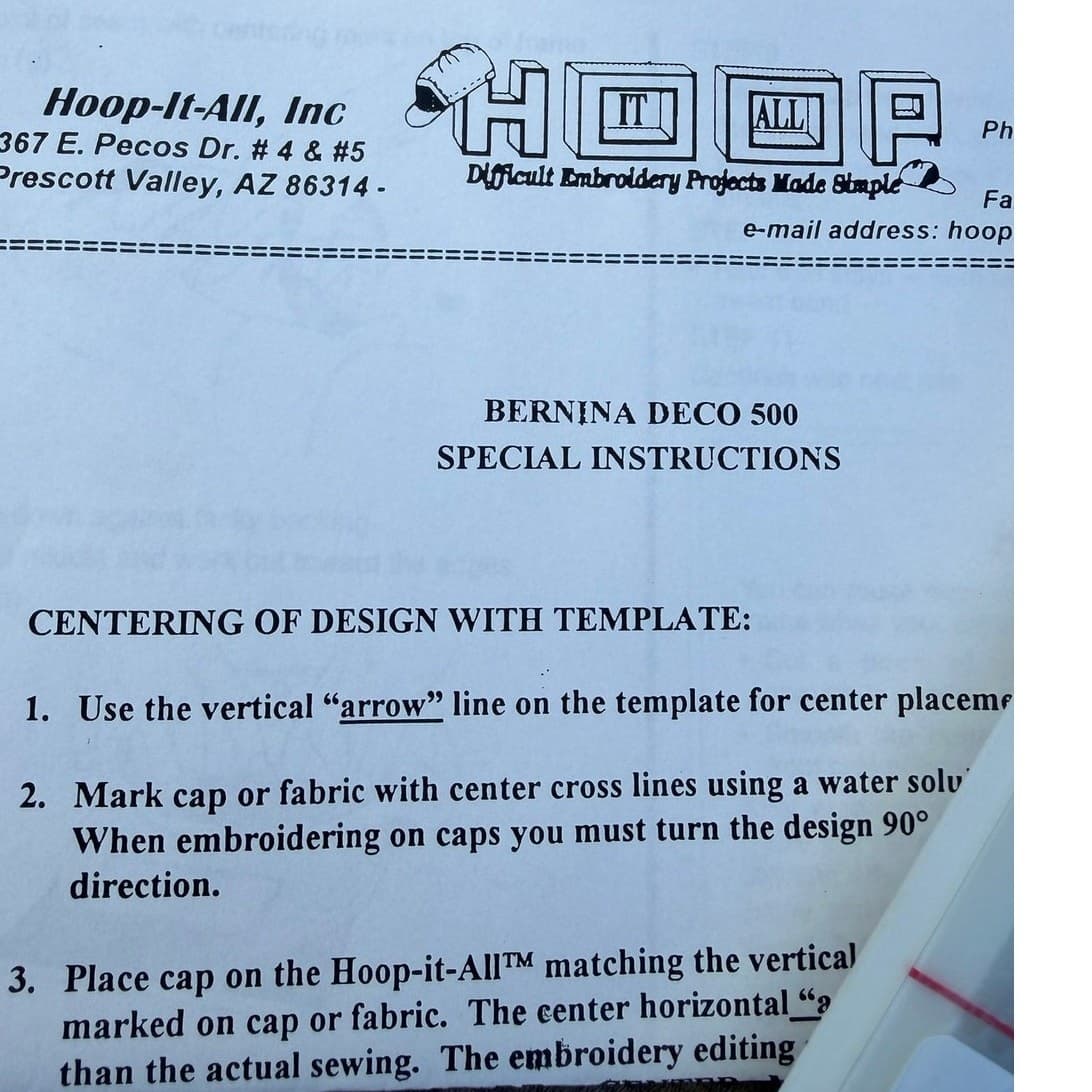 Hoop-It-All Cap Hoop System For Bernina Deco 500 Embroidery Machine OEM - Thumbnail 4