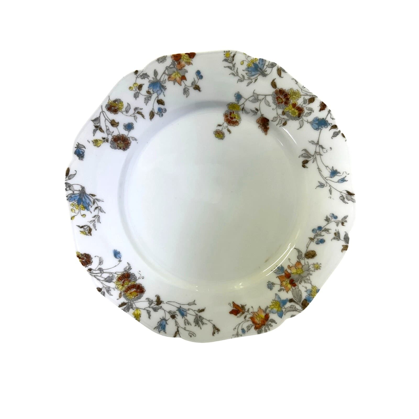 Antique 1910-1920 Haviland & Co. Limoges 'Amber Rose' Octagonal Plates-5 Pieces - Thumbnail 2