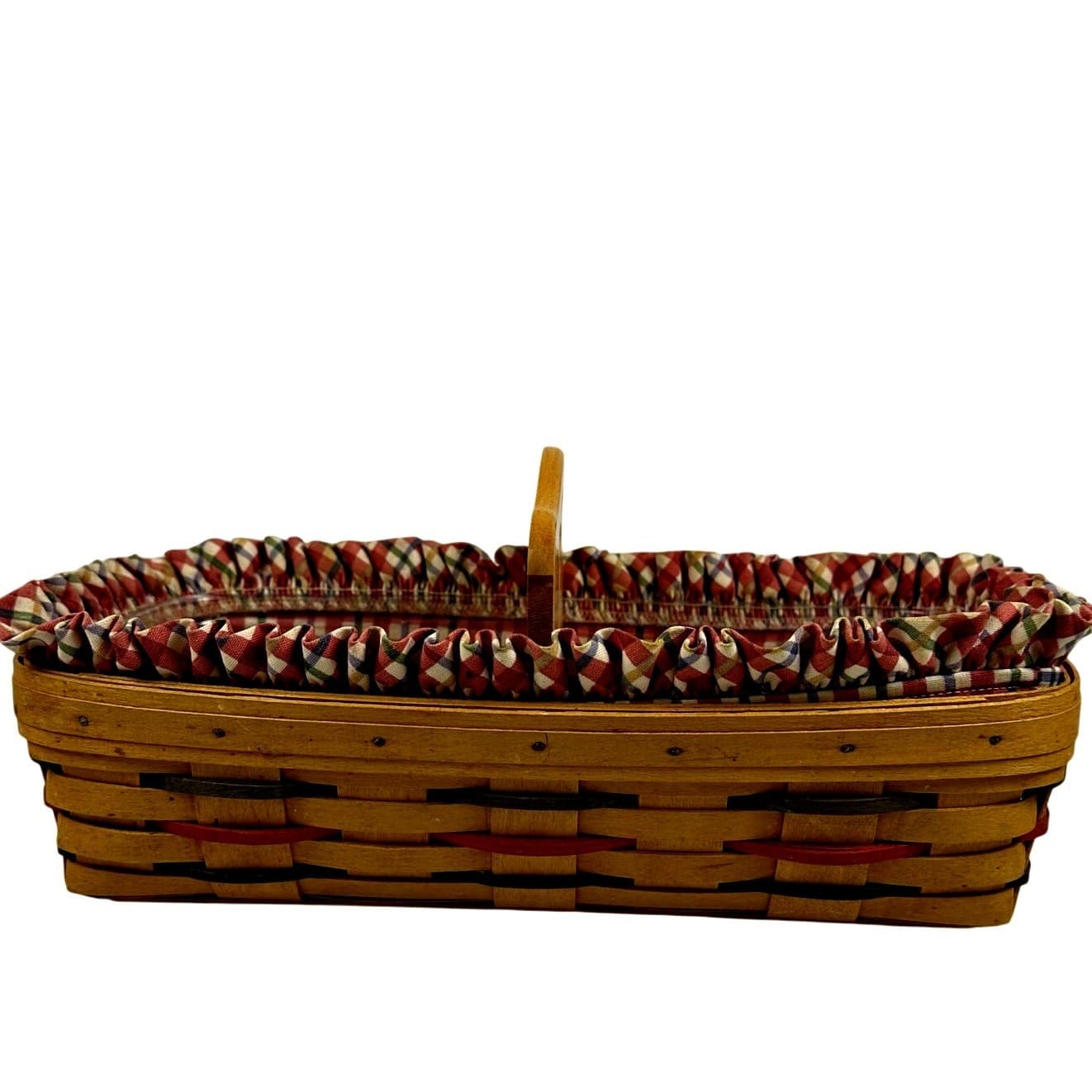 Longaberger 1998 Cracker Basket Signed Handwoven USA Basket Farmhouse Decor