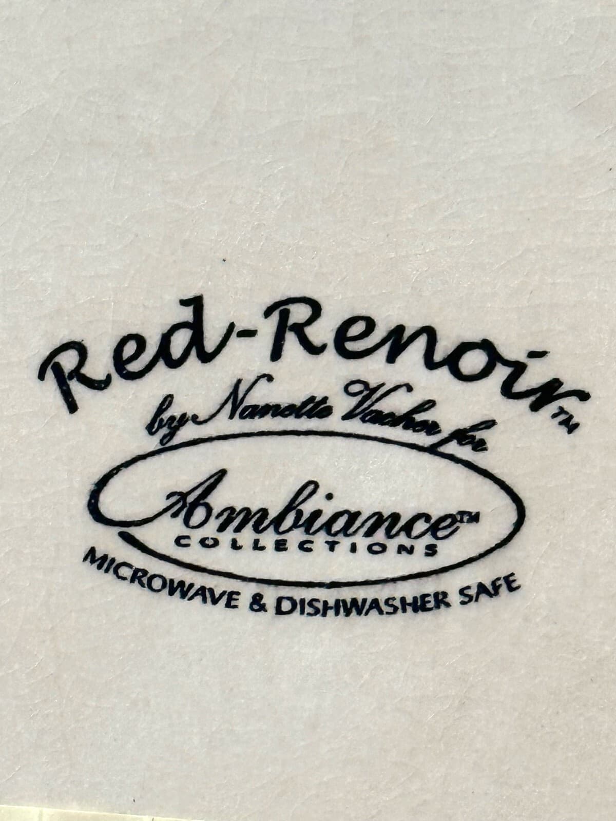 Nanette Vacher Red Renoir by Ambiance Poppy 3-Piece Place Setting-Rare Find! - Thumbnail 7