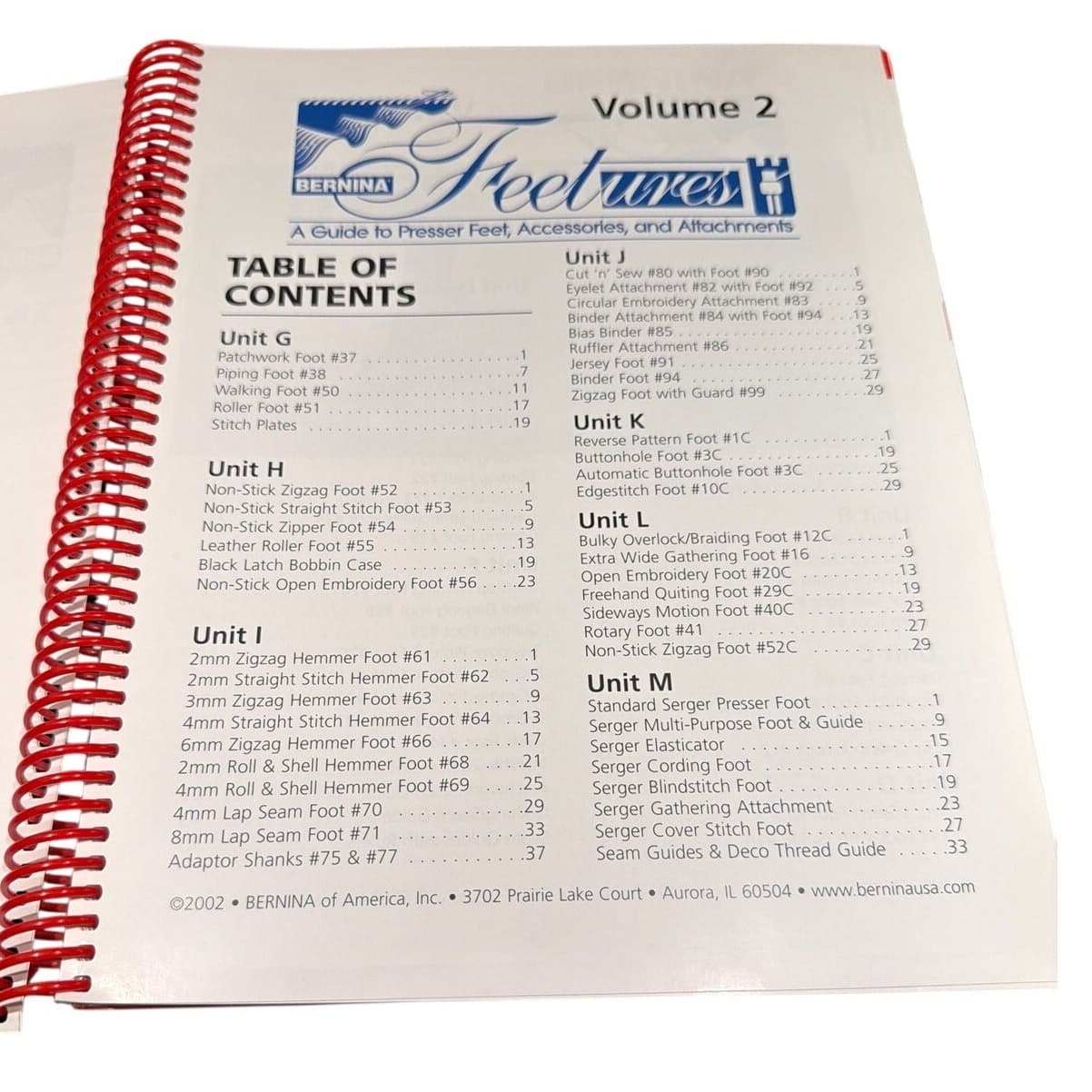 Bernina 'Feetures' Volume 2 Sewing Presser Feet Attachment Guide Manual Book - Thumbnail 3