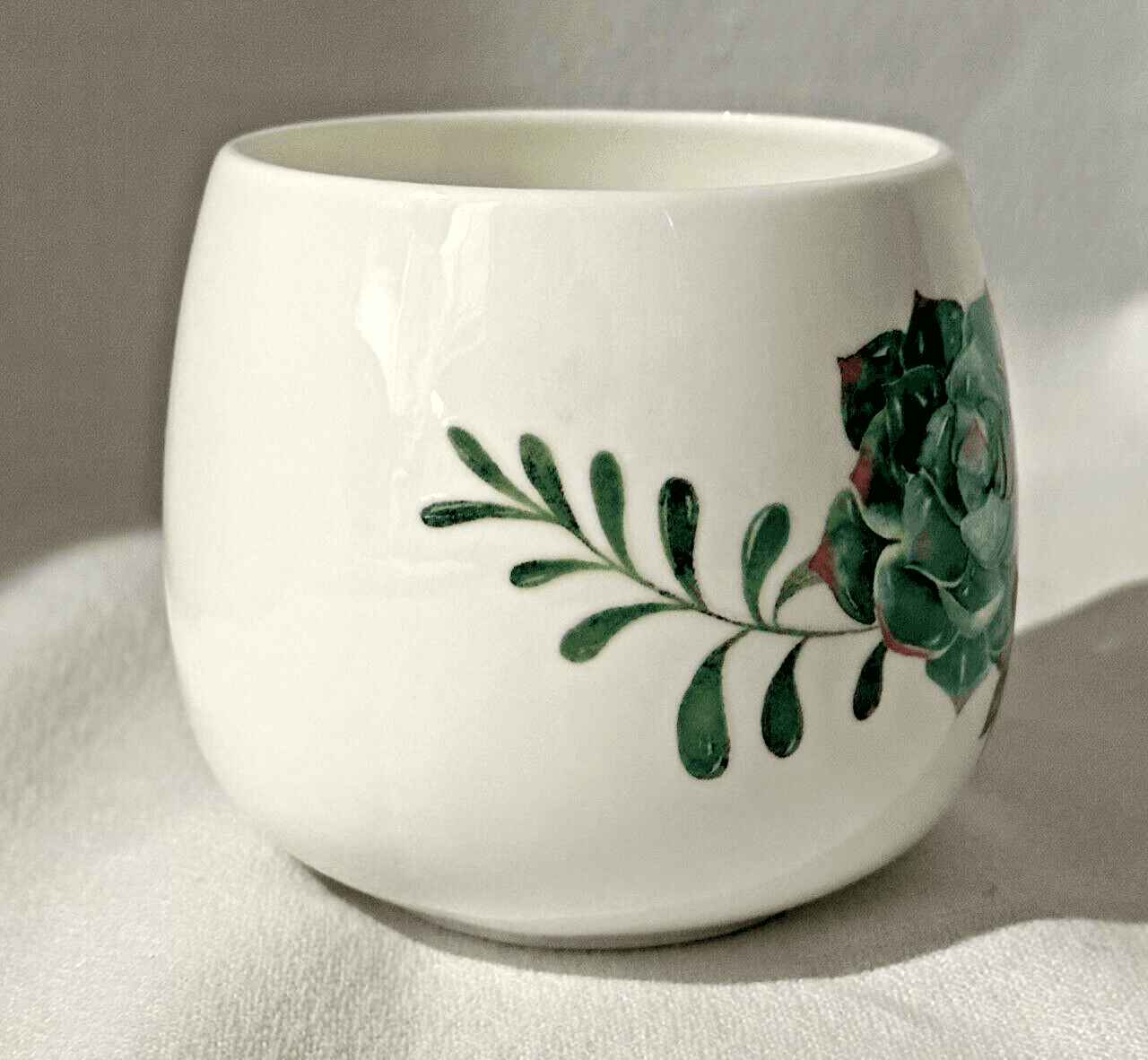 Glen Mia Green Rose Coffee Tea Cup Mug - Thumbnail 2