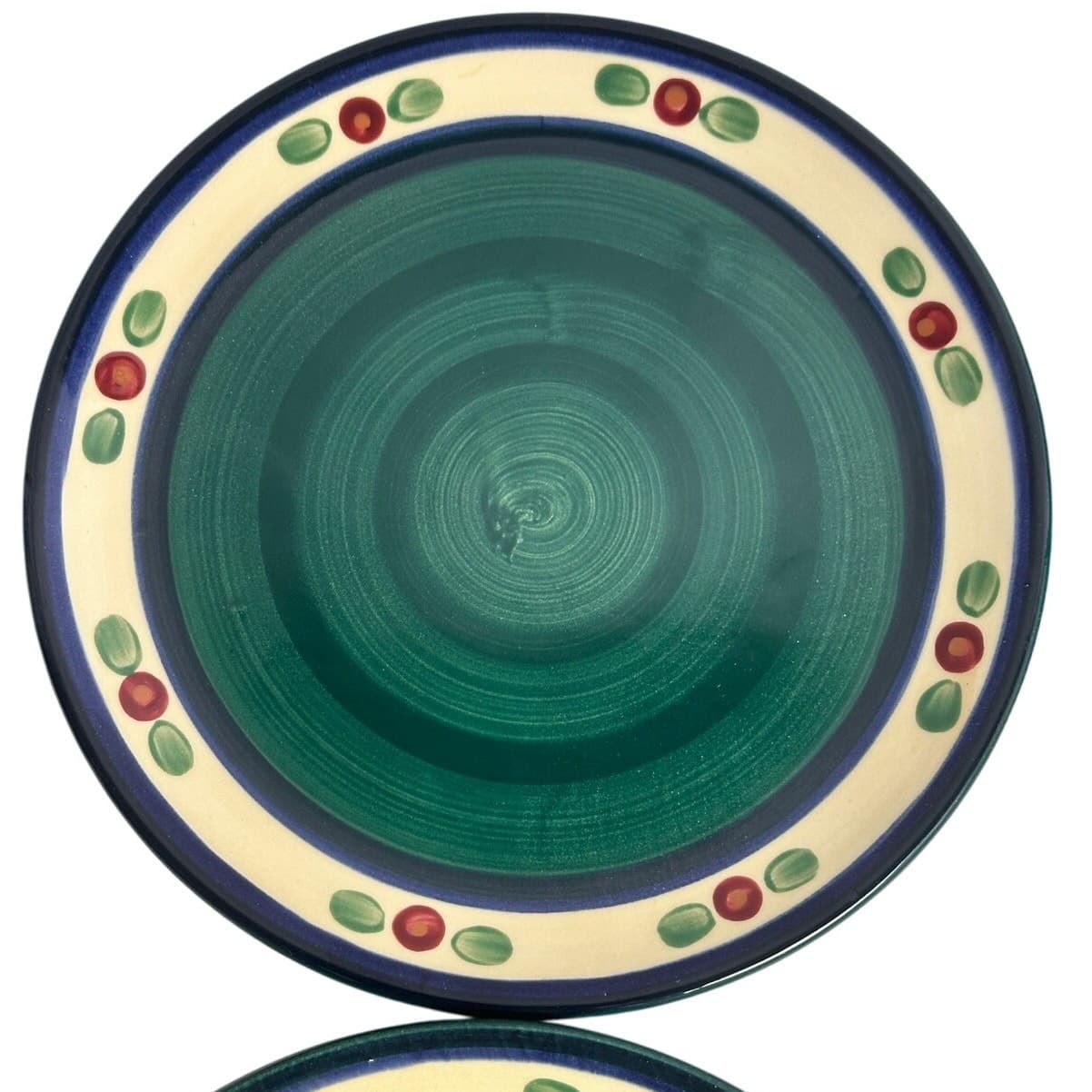 Gail Pittman Pottery Juniper Salad/Dessert Plates Signed Vintage 1995-Set of 8 - Thumbnail 2
