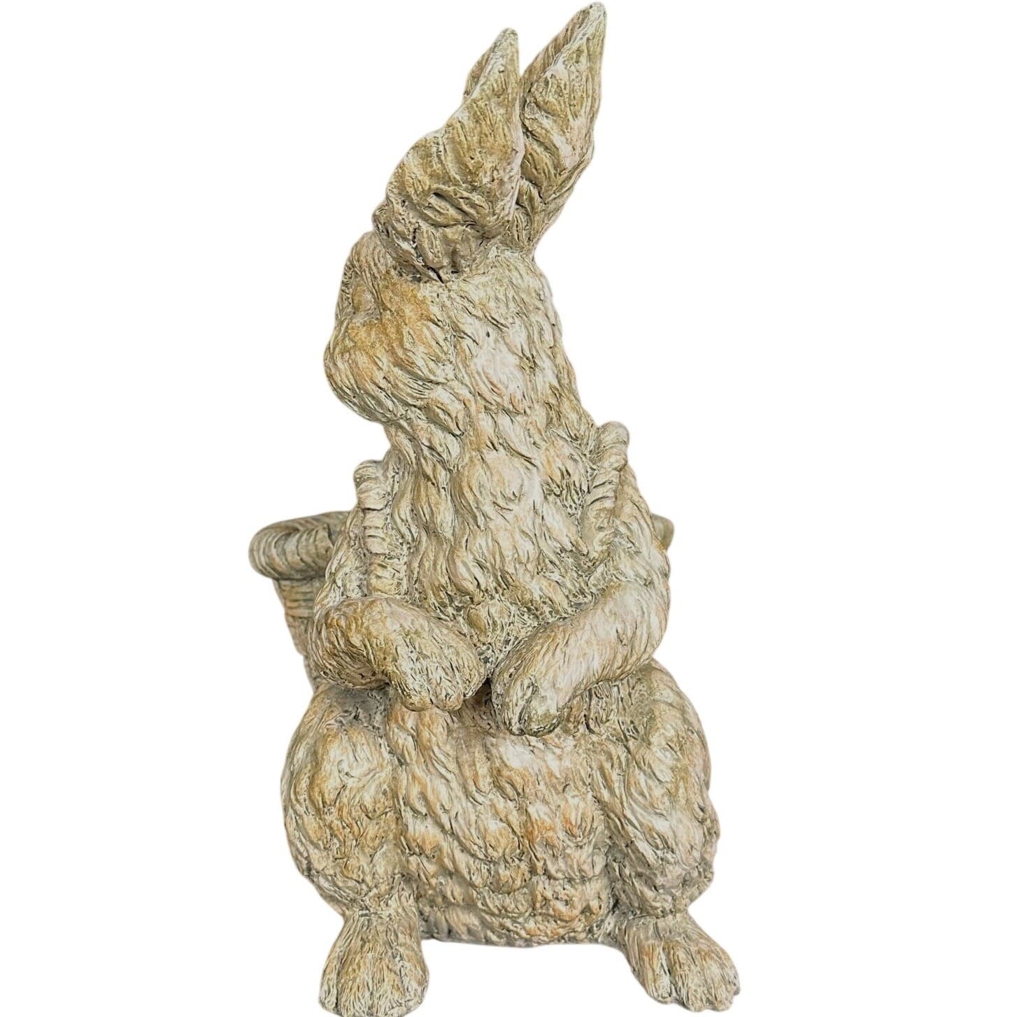 Large Bunny Rabbit w/Woven Easter Egg Basket Backpack-Sensational Easter Decor - Thumbnail 2