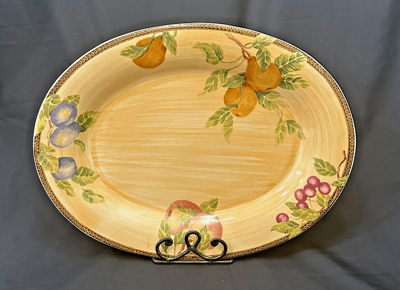 Jay Import Company Fruit Design Large Oval Platter 18"