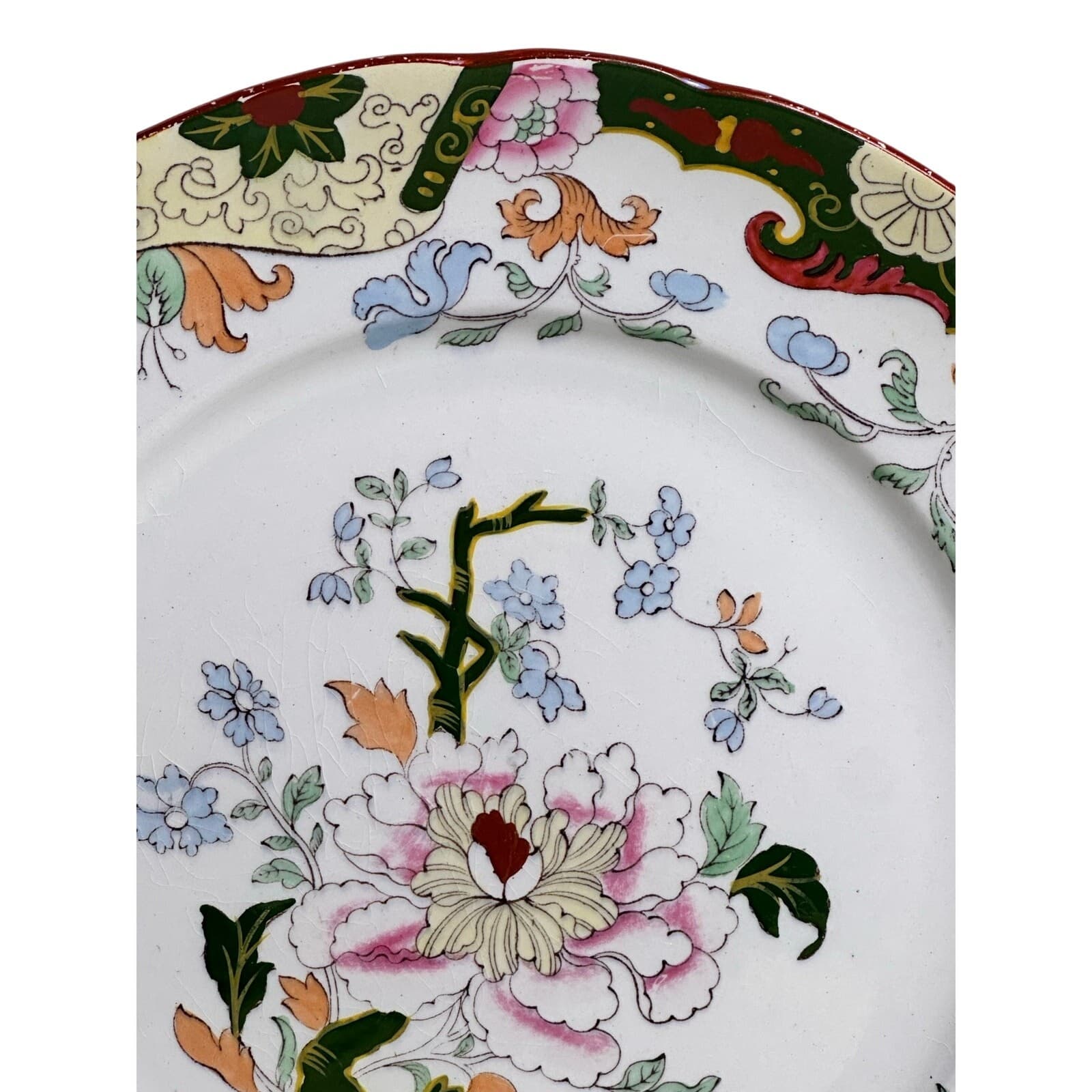 Antique 1900's Ashworth Brothers Hanley England 10.25" Floral Dinner Plate - Thumbnail 4