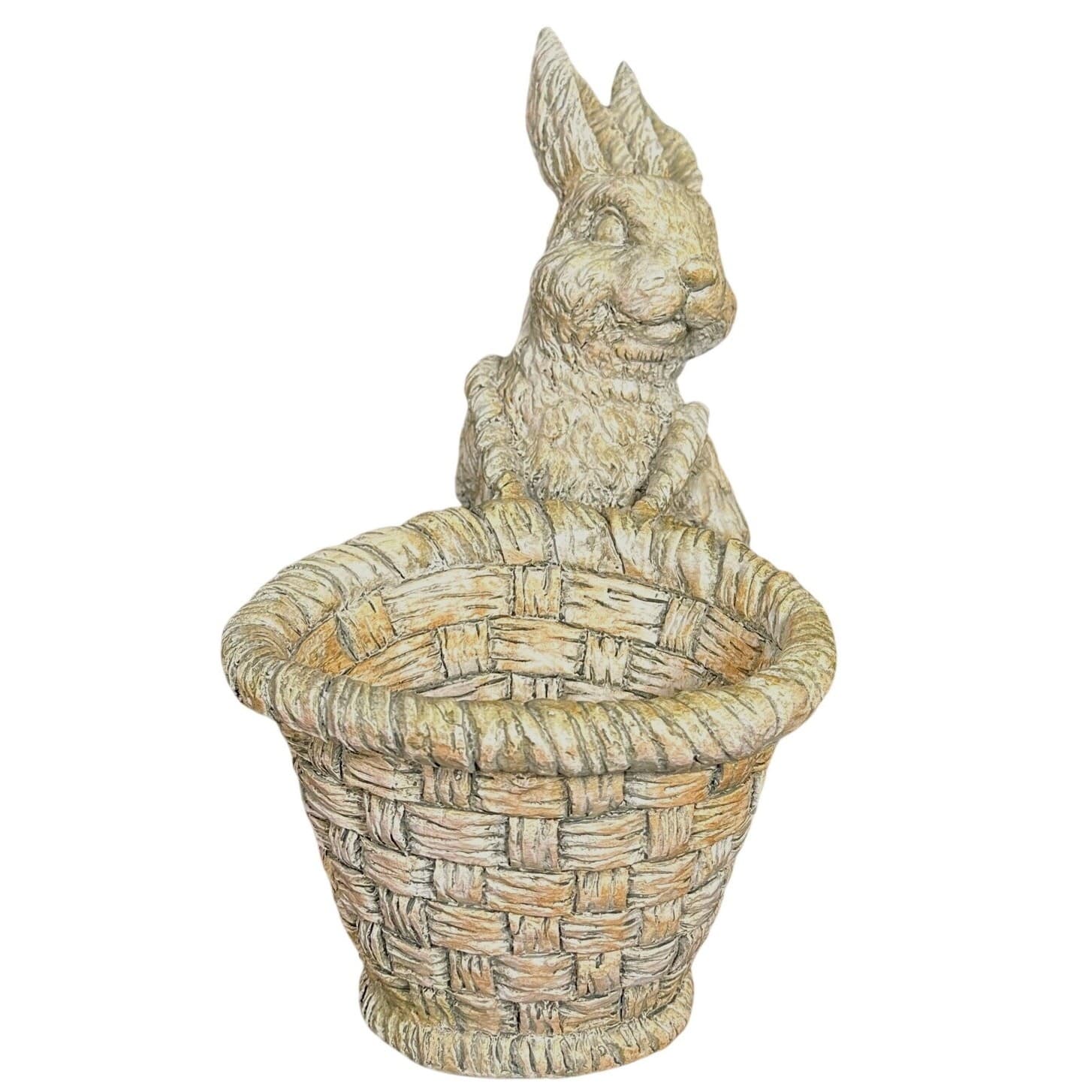 Large Bunny Rabbit w/Woven Easter Egg Basket Backpack-Sensational Easter Decor - Thumbnail 4