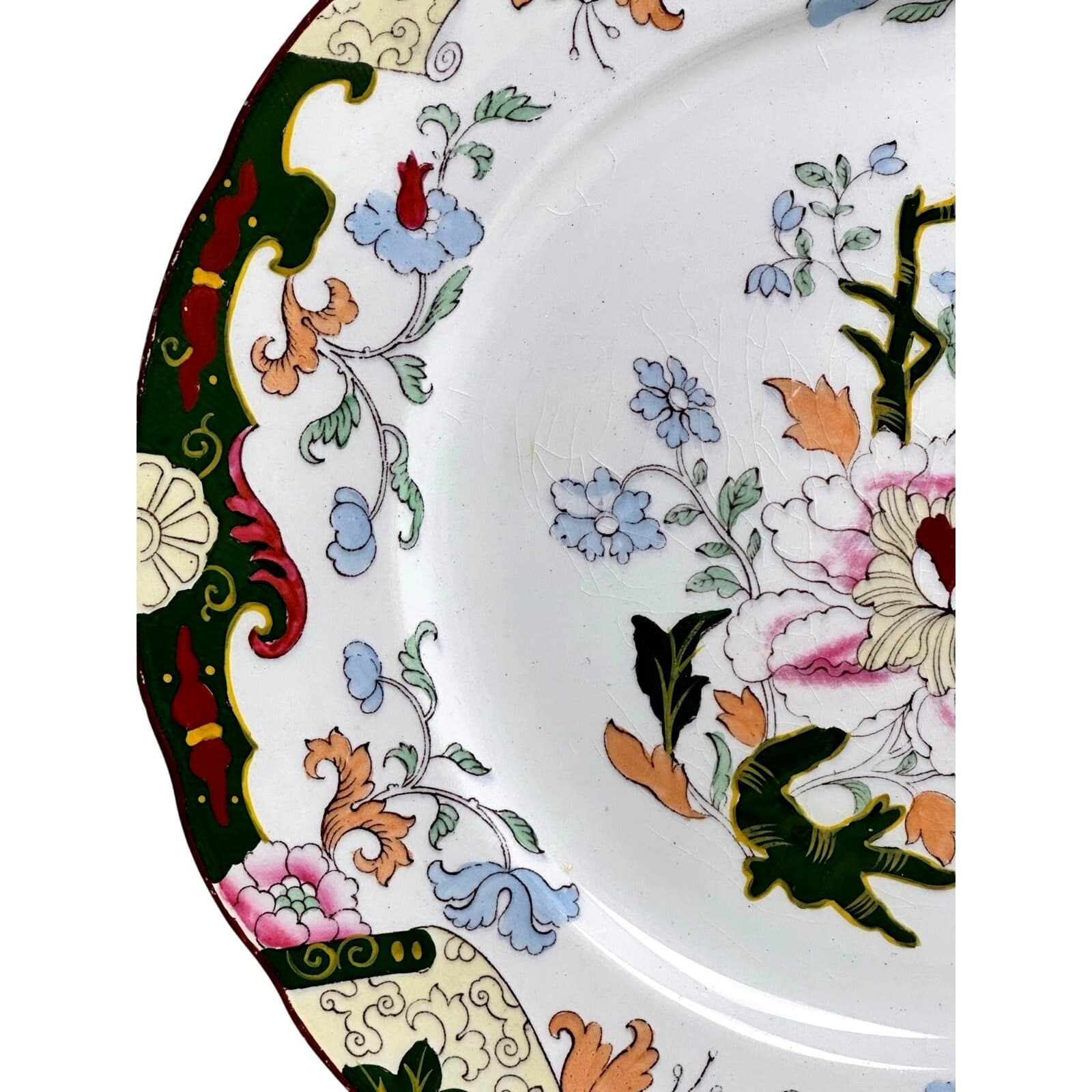 Antique 1900's Ashworth Brothers Hanley England 10.25" Floral Dinner Plate - Thumbnail 3
