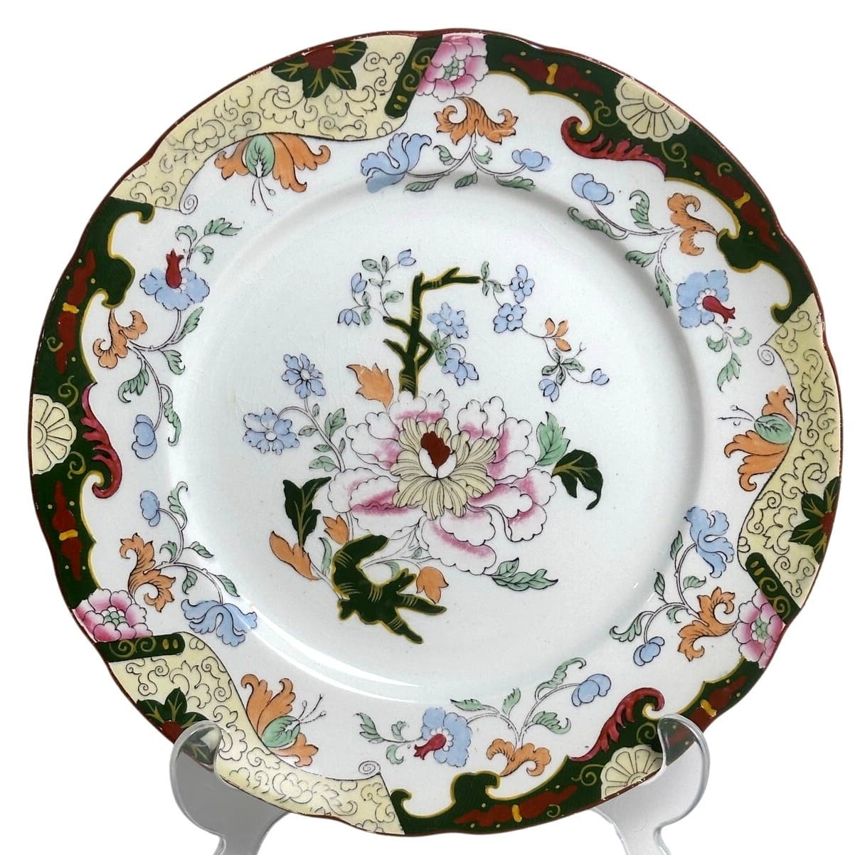 Antique 1900's Ashworth Brothers Hanley England 10.25" Floral Dinner Plate