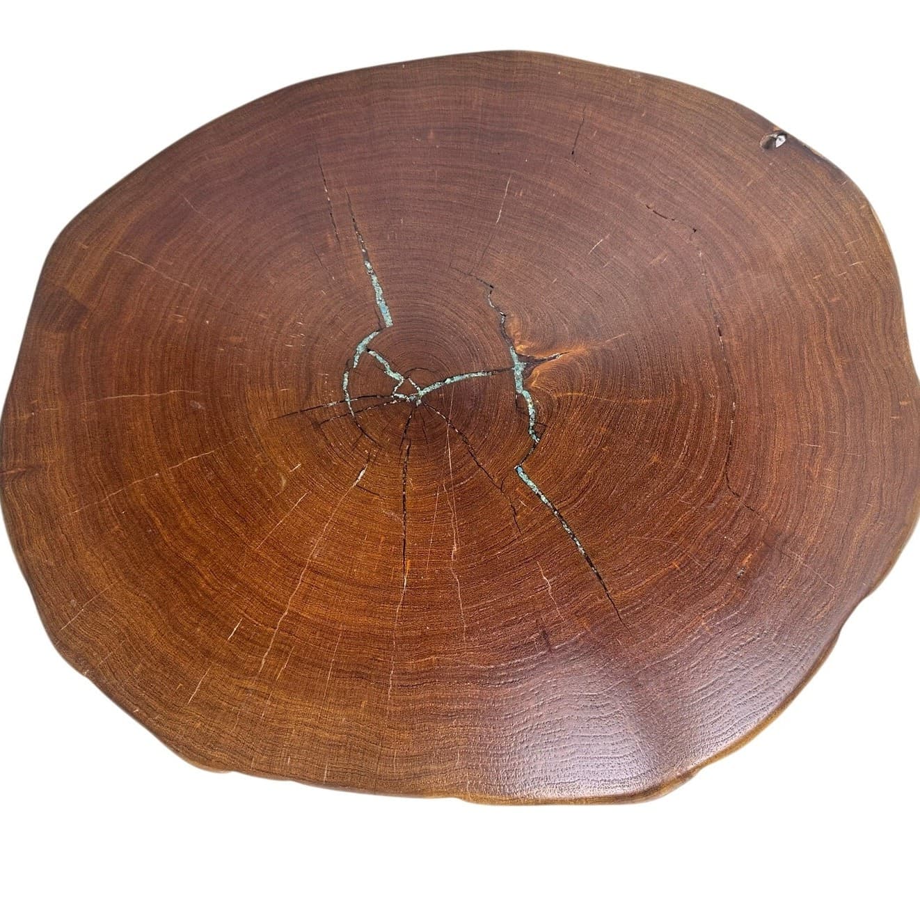 Mesquite Valley Woodcrafts 2016 Texas Mesquite w/Turquoise Inlay Lazy Susan - Thumbnail 2