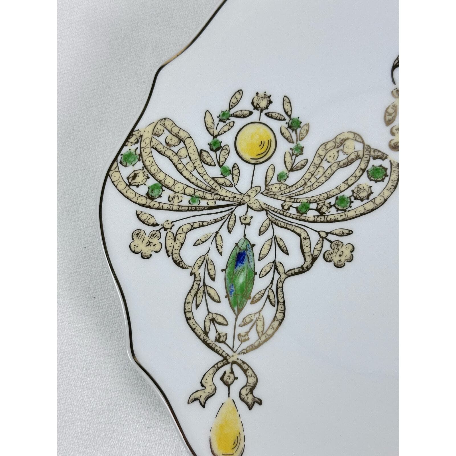 R0SANNA LES BIJOAX 8” Luncheon Desert Plate Jewelry Design Excellent Condition - Thumbnail 2