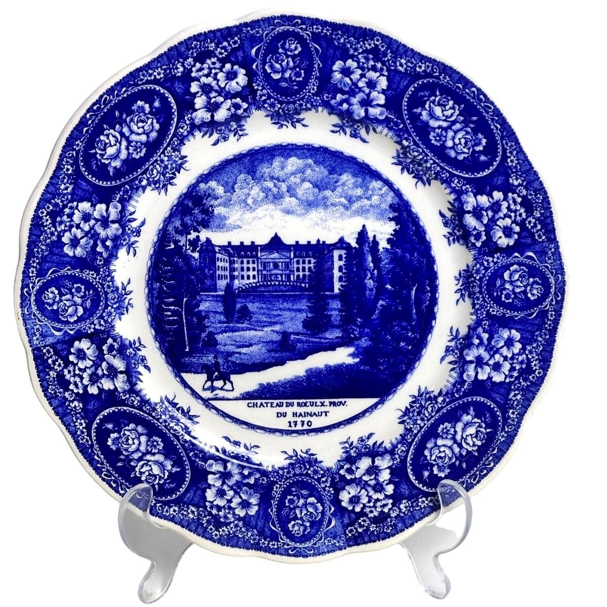 BOCH FRÈRES KERAMIS Plate Château du Roeulx Prov du Hainaut 1770 Limited Edition