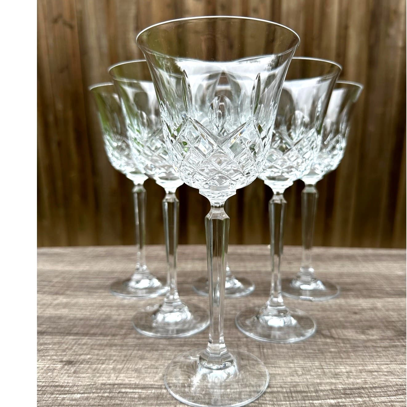Mikasa Claridge Retired Lead Crystal Blown Glass Water Goblets-Stunning Set of 6 - Thumbnail 3