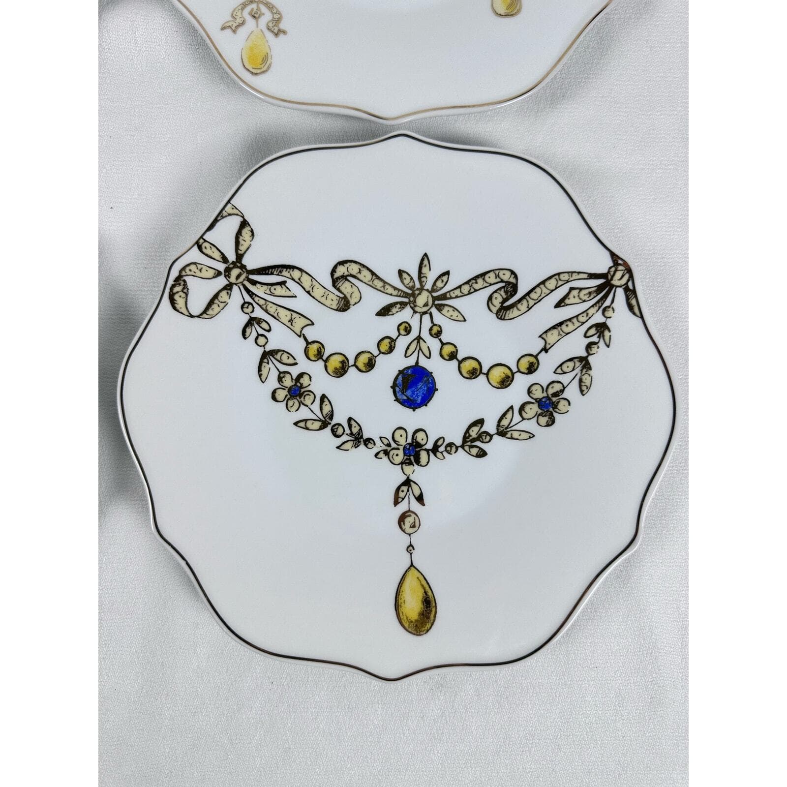 ROSANNA LES BIJOUX 8” Luncheon Desert Plates Jewelry Design Set of 4 - Thumbnail 5