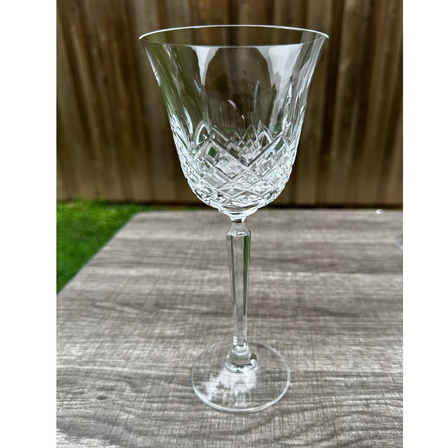 Mikasa Claridge Retired Lead Crystal Blown Glass Water Goblets-Stunning Set of 6 - Thumbnail 4