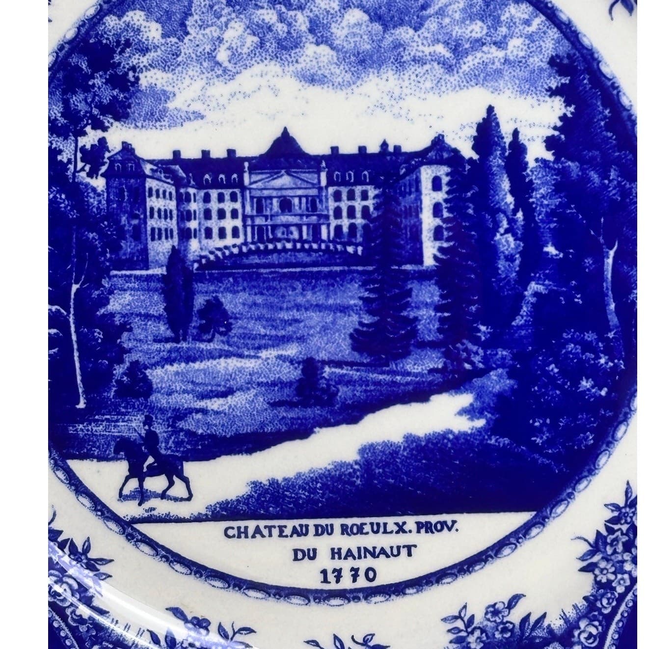 BOCH FRÈRES KERAMIS Plate Château du Roeulx Prov du Hainaut 1770 Limited Edition - Thumbnail 2