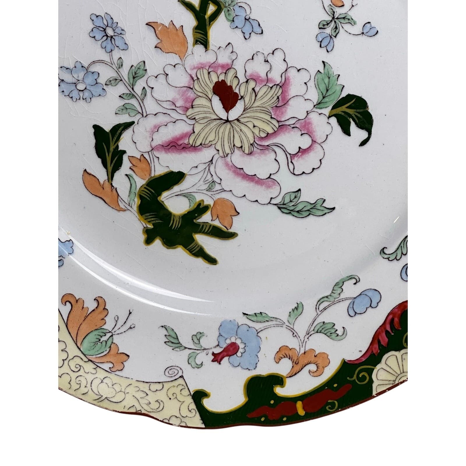Antique 1900's Ashworth Brothers Hanley England 10.25" Floral Dinner Plate - Thumbnail 6