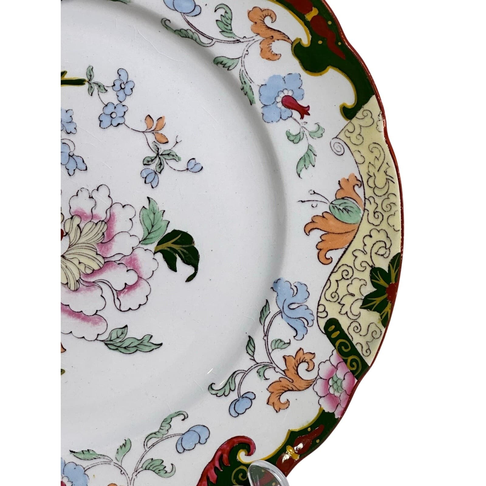 Antique 1900's Ashworth Brothers Hanley England 10.25" Floral Dinner Plate - Thumbnail 5
