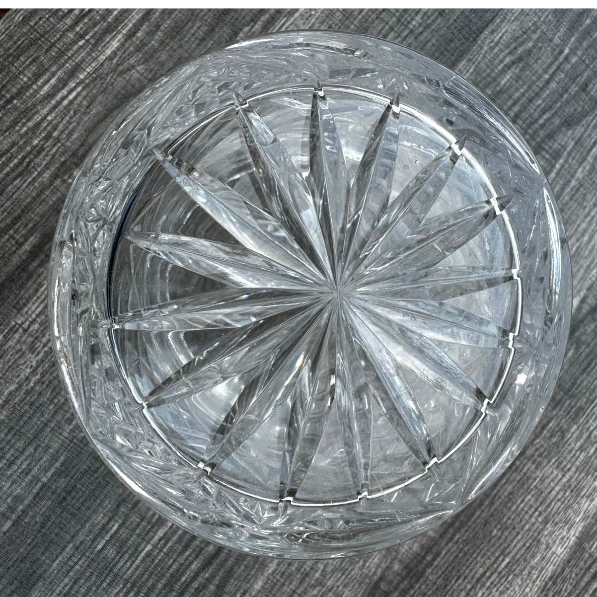 Lead Crystal MCM 7" Vintage Biscuit Barrel/Jar with Lid-Excellent-Stunning - Thumbnail 7