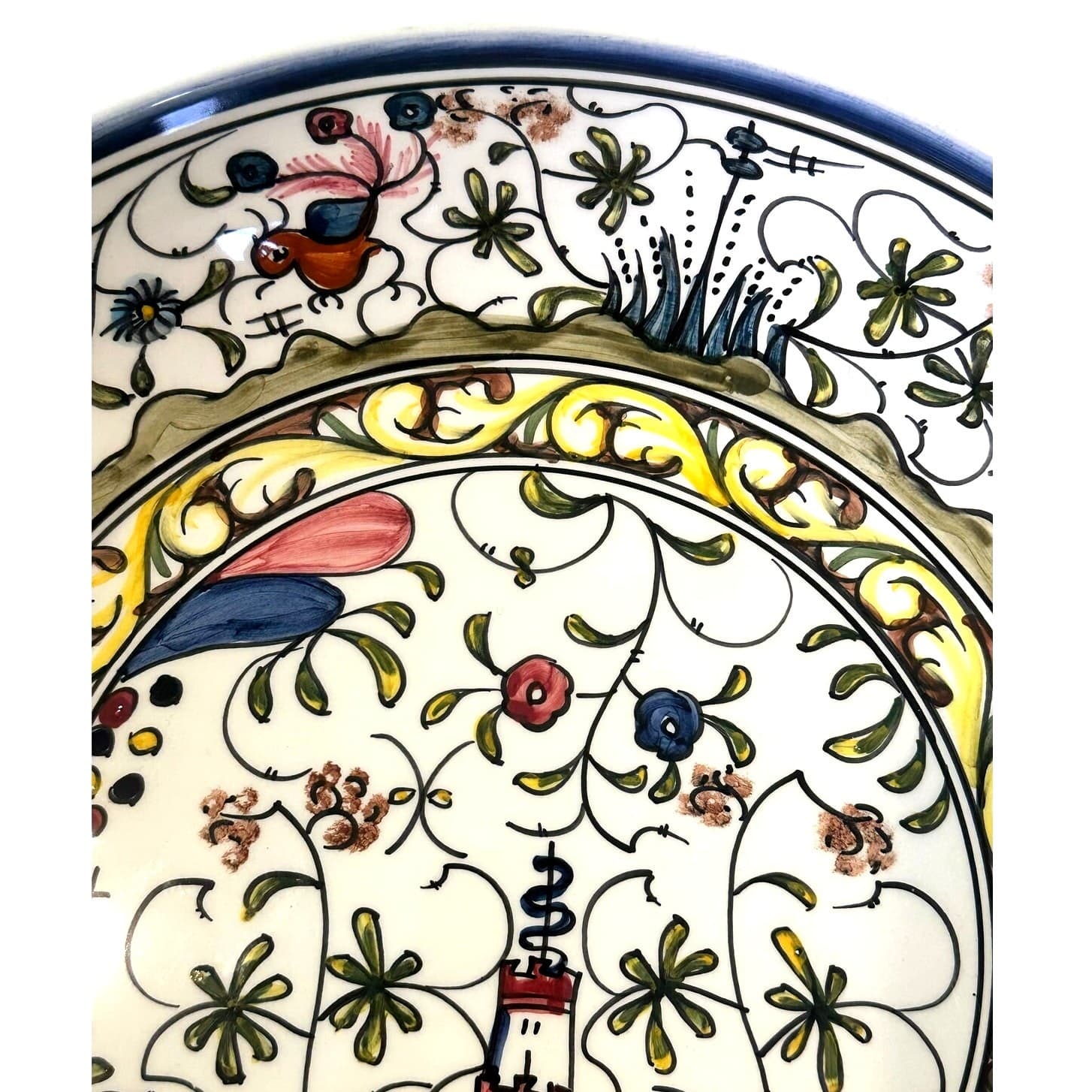 Nazari Portugal Hand-Painted 14.5" Williams-Sonoma Provence Bowl w/Stand - Thumbnail 6