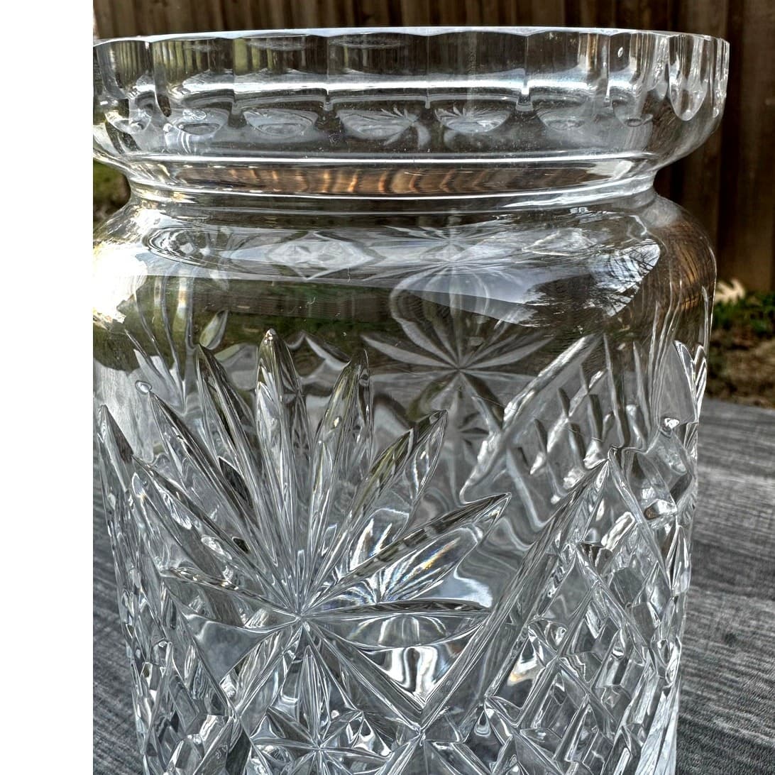 Lead Crystal MCM 7" Vintage Biscuit Barrel/Jar with Lid-Excellent-Stunning - Thumbnail 5