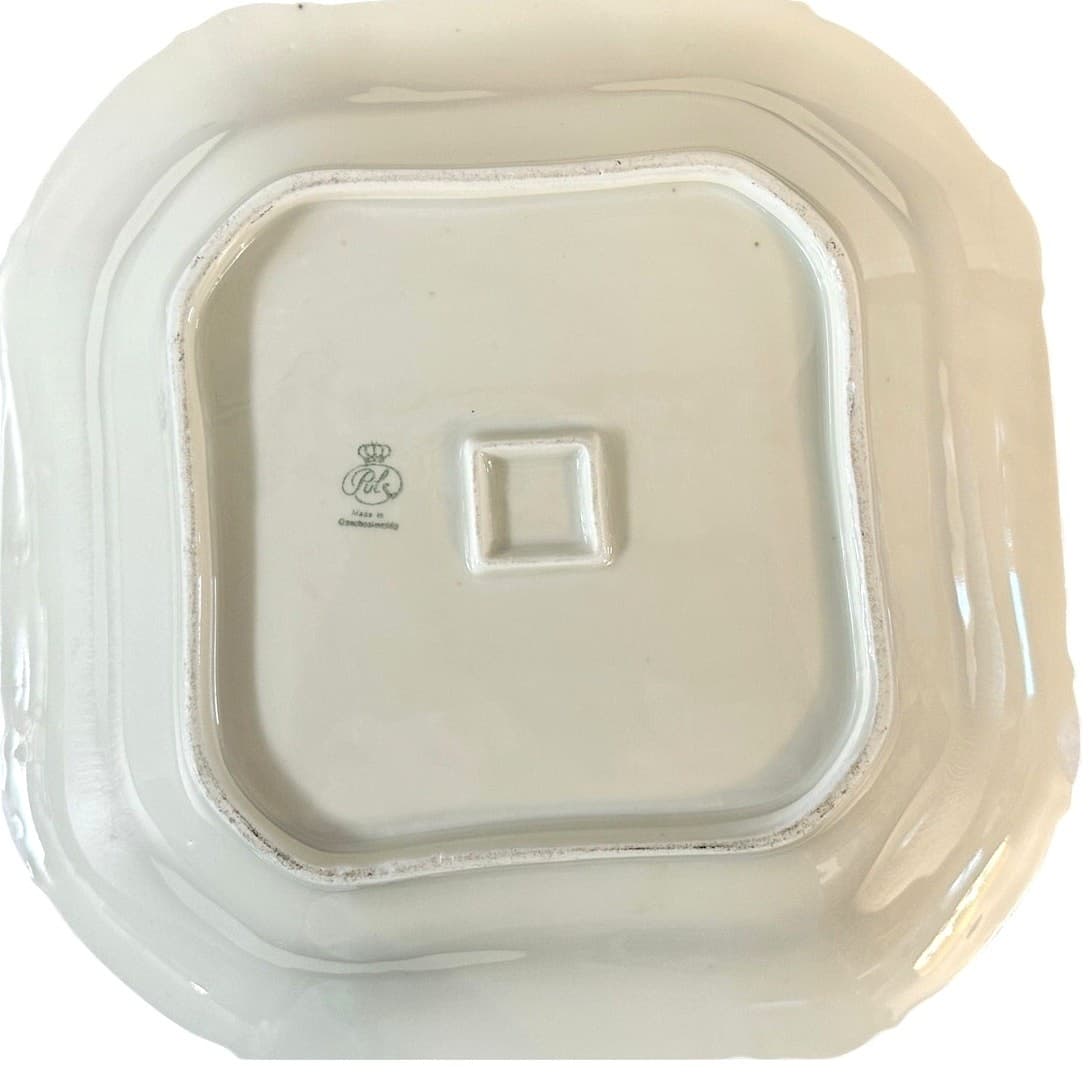 Rare 'Pfeiffer und Lowenstein' Antique Square Porcelain Bowl Signed Grape Design - Thumbnail 5