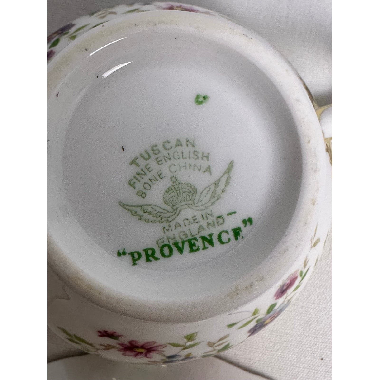 Tuscan-Royal Tuscan Retired Provence Hand Painted Bone China Teacup and Saucer - Thumbnail 9