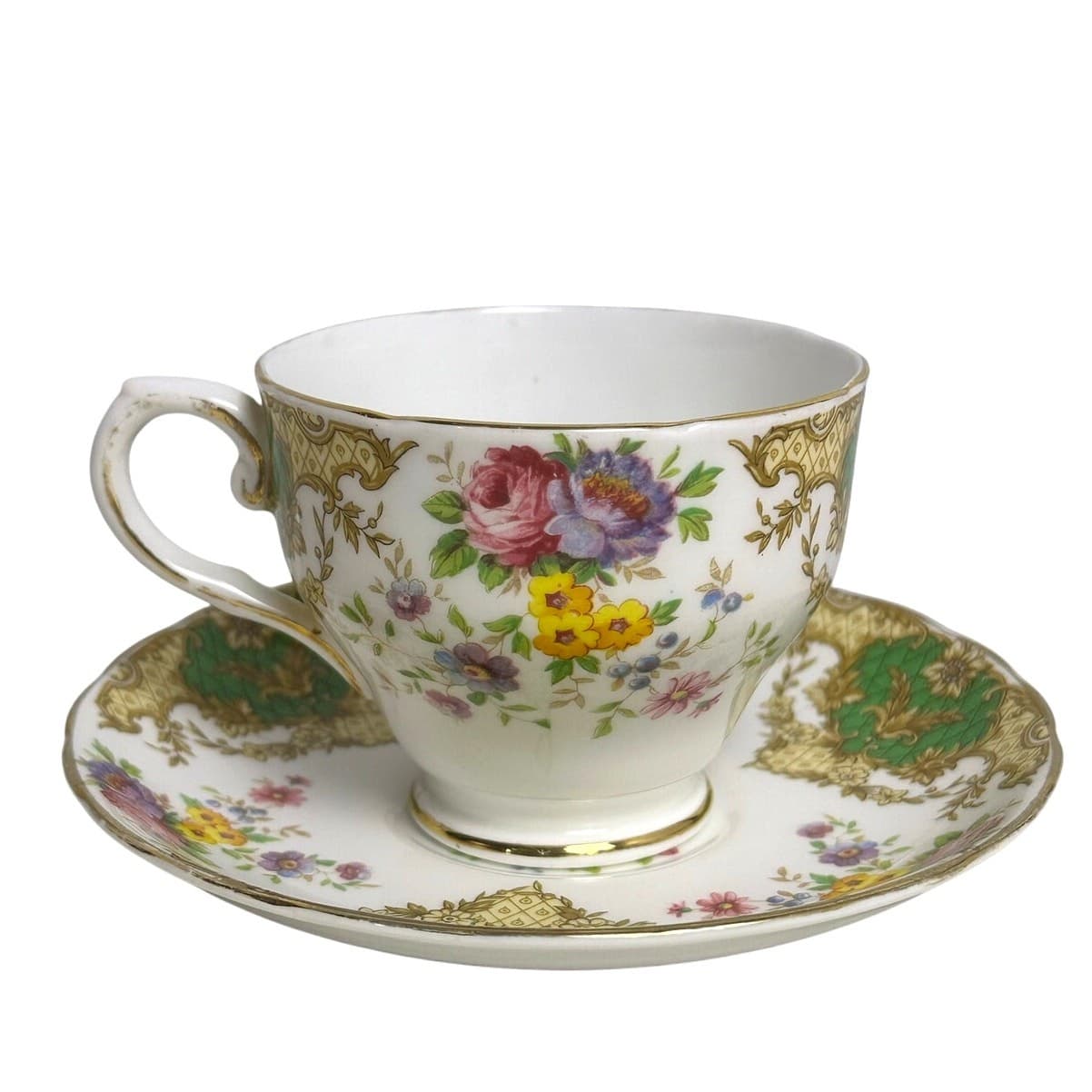Tuscan-Royal Tuscan Retired Provence Hand Painted Bone China Teacup and Saucer - Thumbnail 3