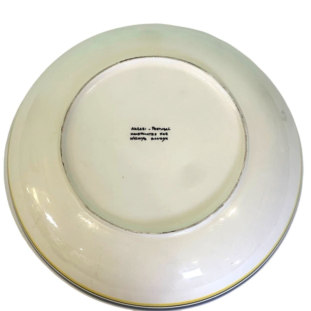 Nazari Portugal Hand-Painted 14.5" Williams-Sonoma Provence Bowl w/Stand - Thumbnail 10