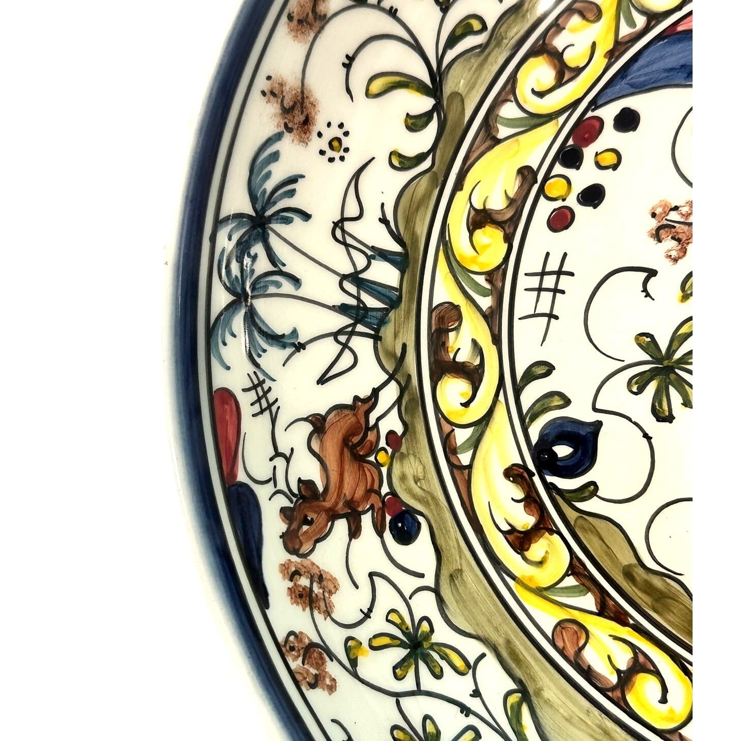Nazari Portugal Hand-Painted 14.5" Williams-Sonoma Provence Bowl w/Stand - Thumbnail 5