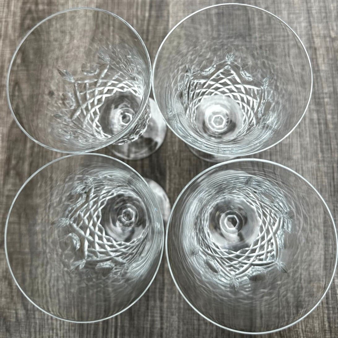 Mikasa Claridge Retired Lead Crystal Blown Glass Footed Iced Tea Glasses-Set 4 - Thumbnail 8