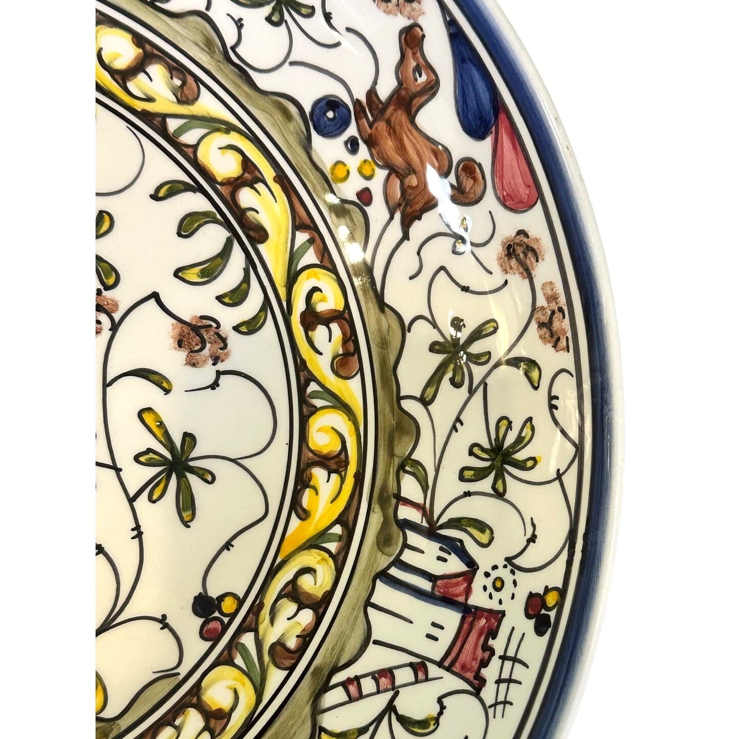 Nazari Portugal Hand-Painted 14.5" Williams-Sonoma Provence Bowl w/Stand - Thumbnail 8