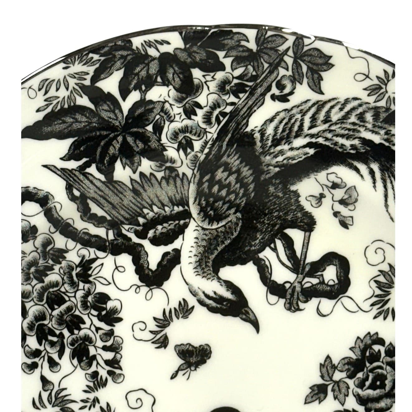 Royal Crown Derby England Retired 2001-2019 'Black Aves' Platinum Salad Plate - Thumbnail 3